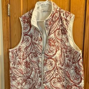 Coldwater Creek Mauve Paisley Vest - 2x